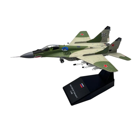 1/100 Scale Model Russian / North Korean MIG-29 Mig29 Fulcrum C Fighter Diecast Metal Plane Aircraft Airplane Model for Display