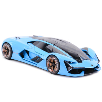 Bburago 1:24 Lamborghini Terzo Millennio Blue Alloy Luxury Vehicle Diecast Cars Model Toy Collection Gift