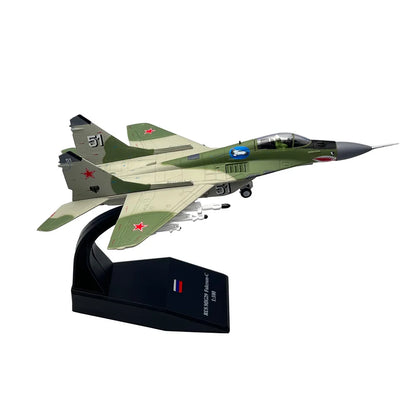 1/100 Scale Model Russian / North Korean MIG-29 Mig29 Fulcrum C Fighter Diecast Metal Plane Aircraft Airplane Model for Display
