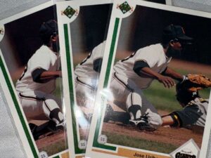 1991 Upper Deck #207 Jose Uribe Error NM+ Baseball Card