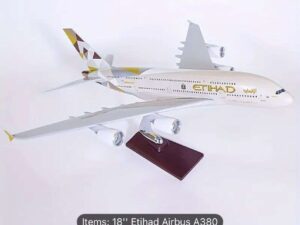Ethiad Airbus A380 Collector Desk Model Airplane 18